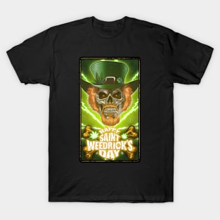 Happy Weedrick's Day, Saint Patrick Skull, saint patrick's day, weed T-Shirt